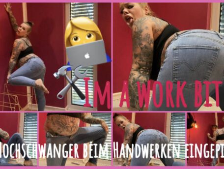 SteffiBlond: HOCHSCHWANGER BEIM HANDWERKEN EINGEPISST